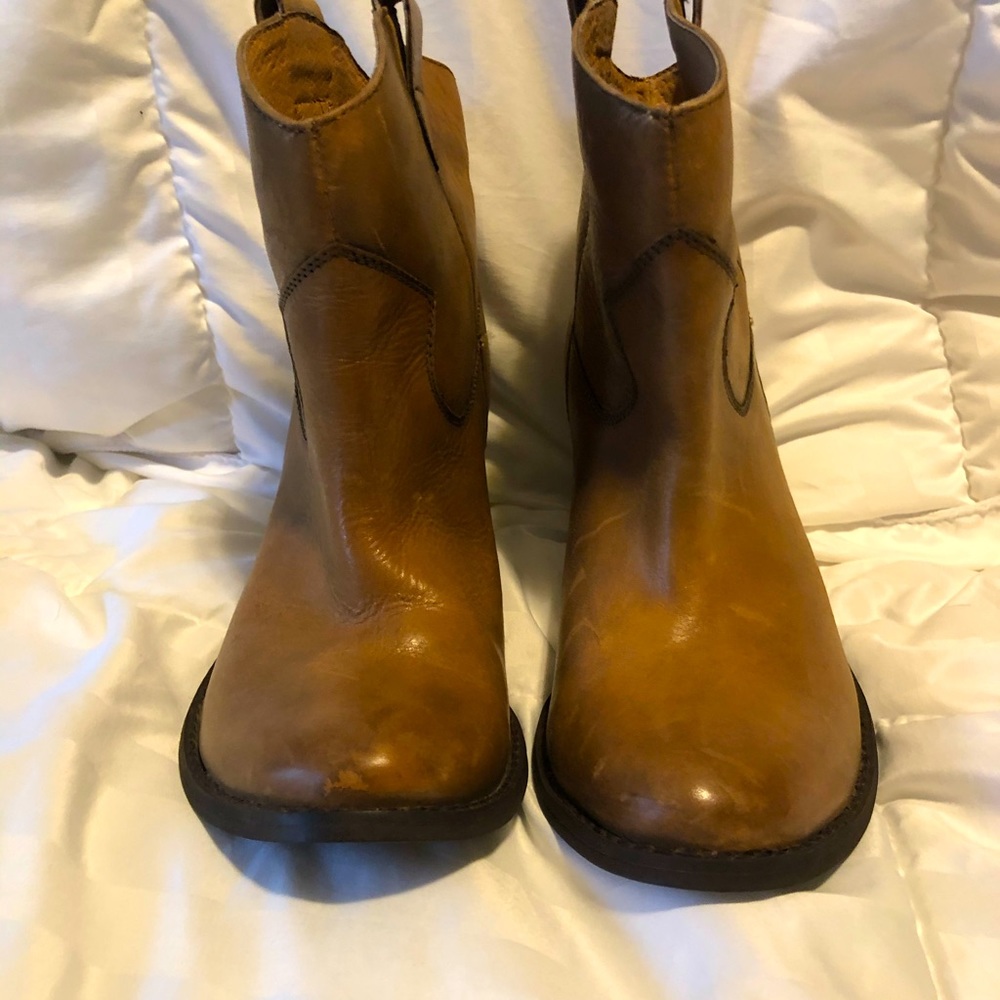 Leather booties.